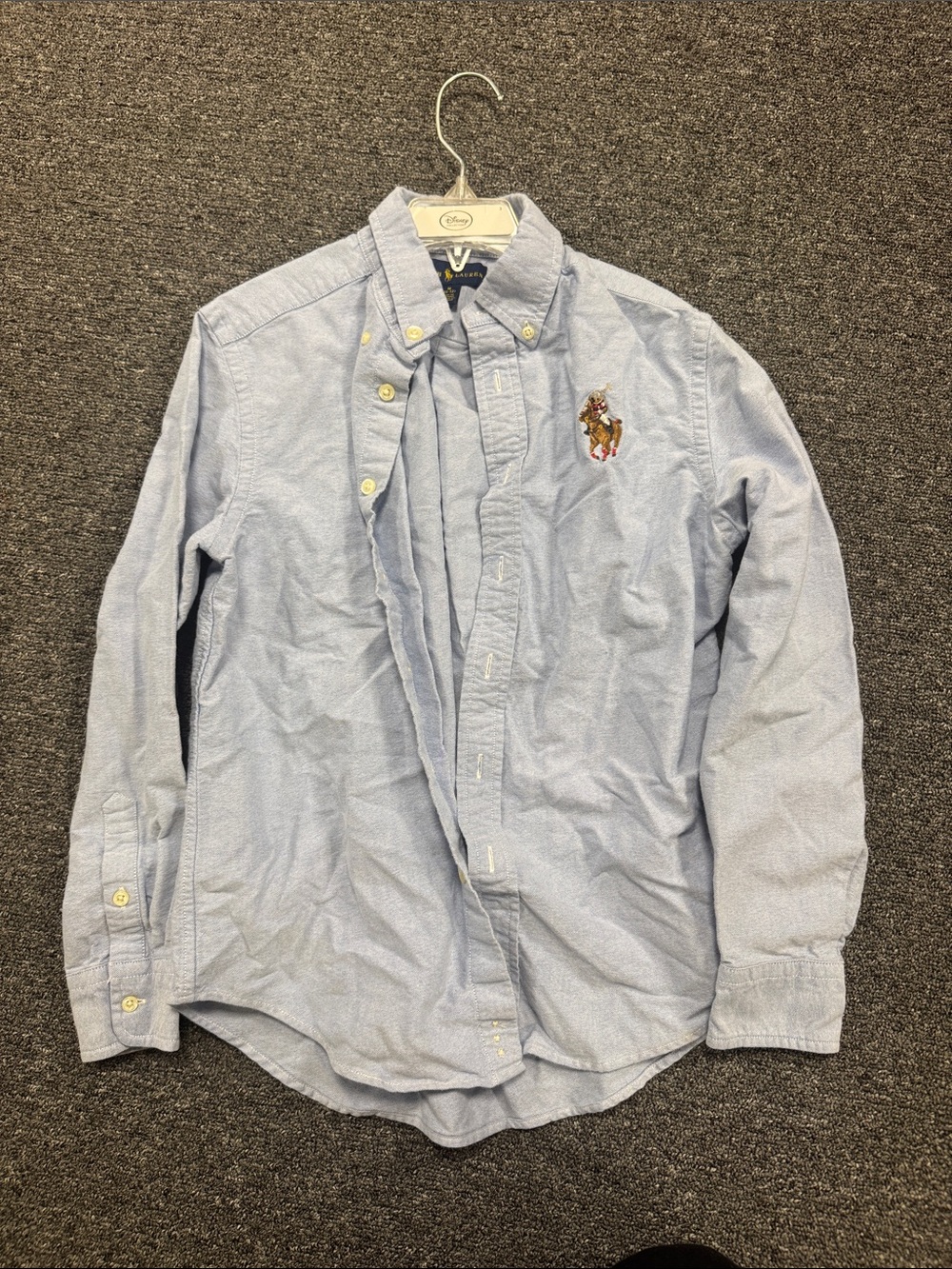 Ralph Lauren Light Blue Button-Down Oxford with Embroidered Pony